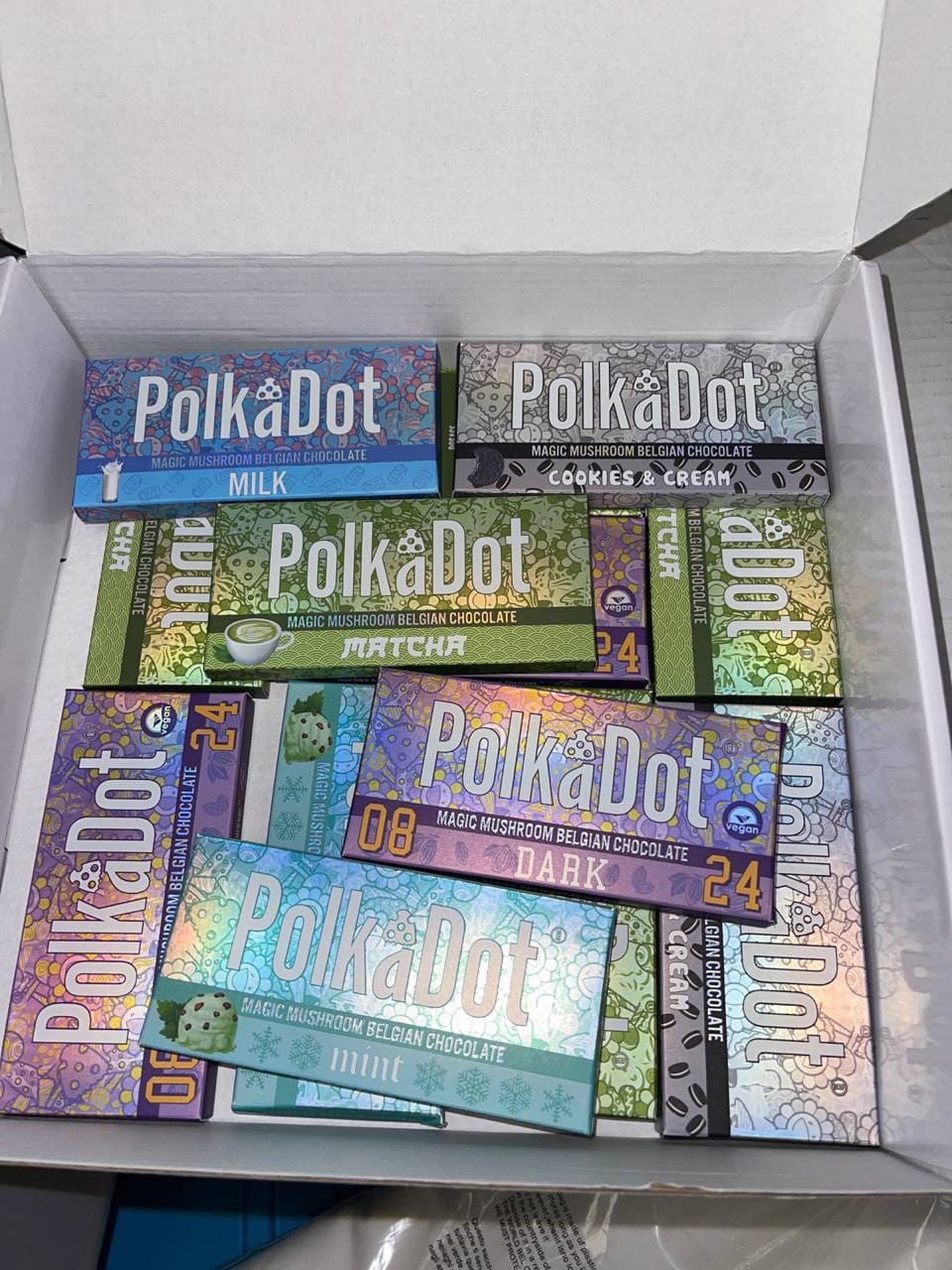 Polka dot Mushroom Chocolate Bars